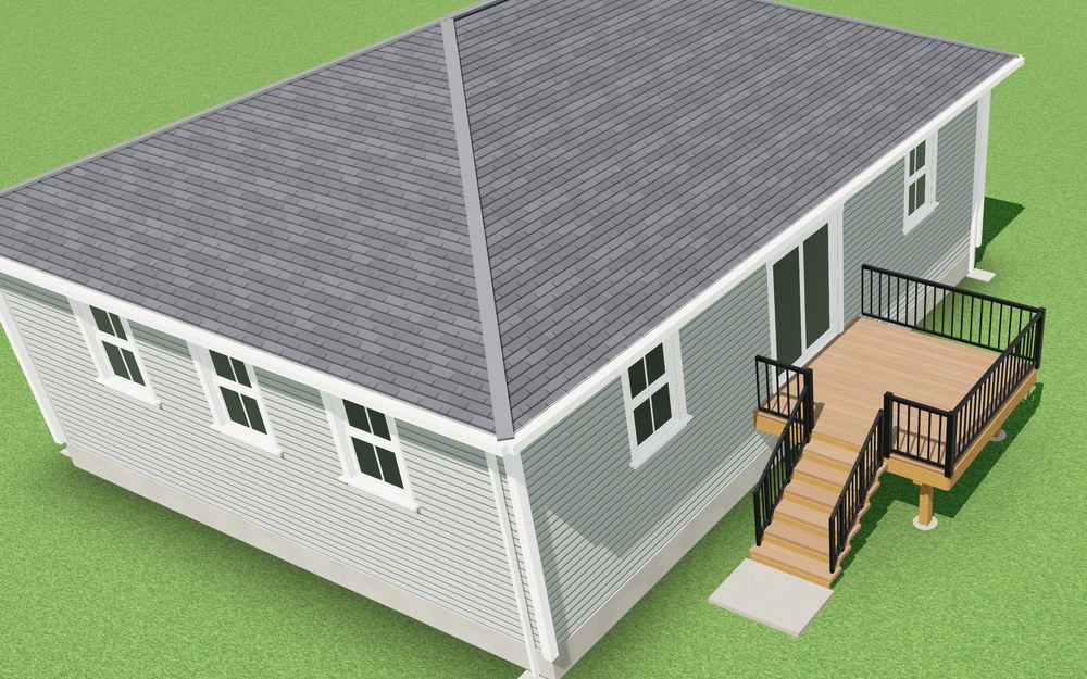 3D view of the 10x10 Deck Plans design