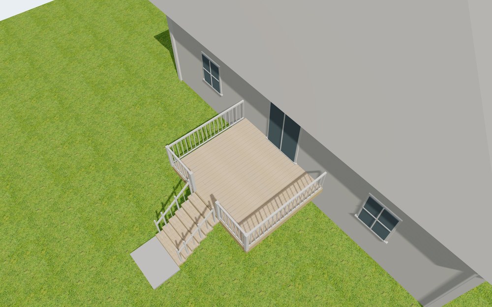 3D view of the 10x12 Deck Plans design