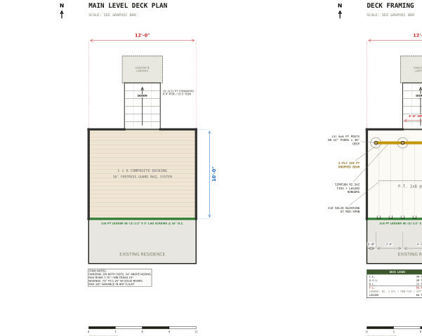 Planning set cover, 10x12 Deck Plans