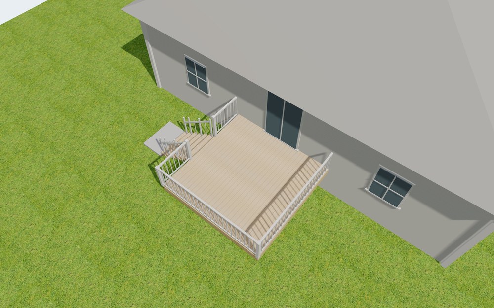 3D view of the 12x12 Deck Plans design