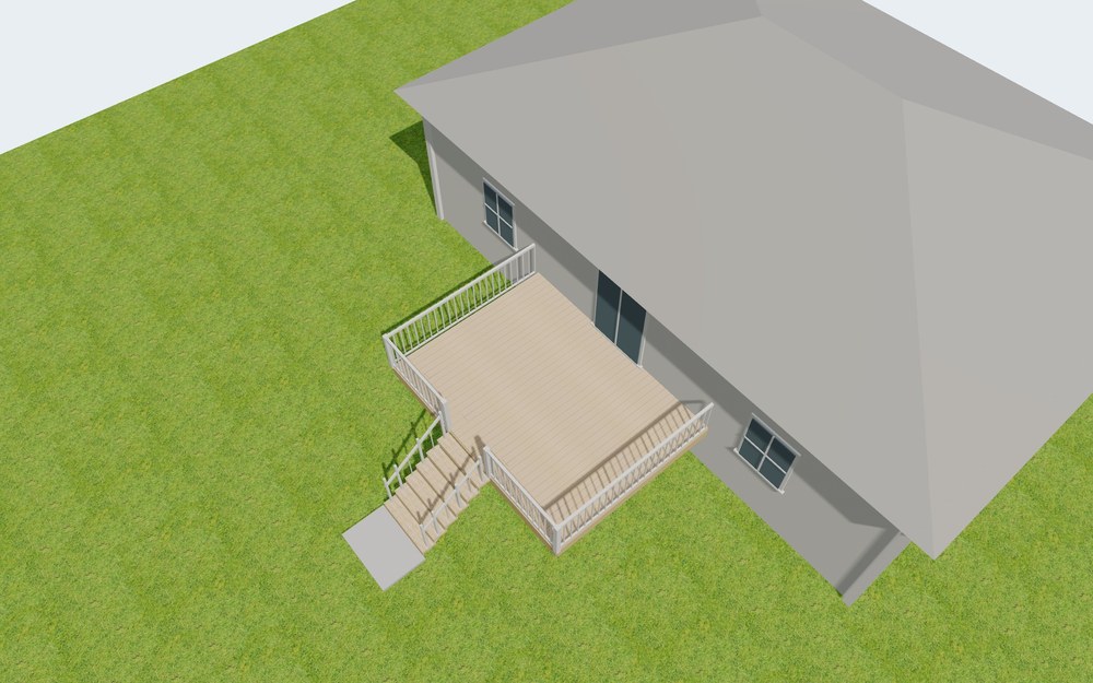 3D view of the 12x16 Deck Plans design