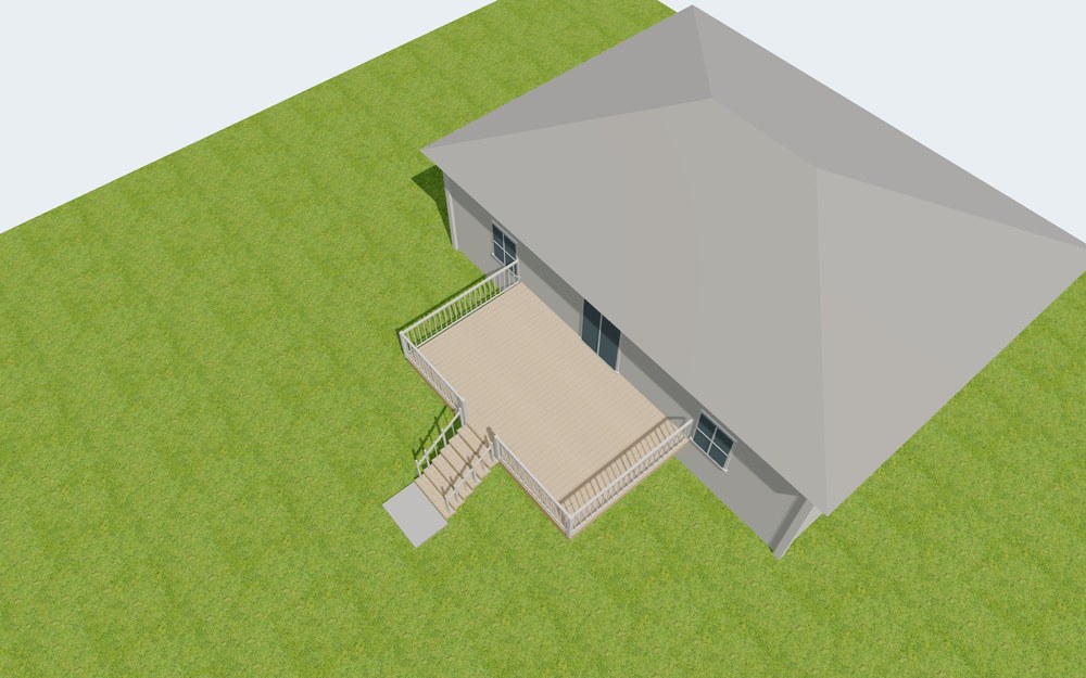 3D view of the 12x20 Deck Plans design