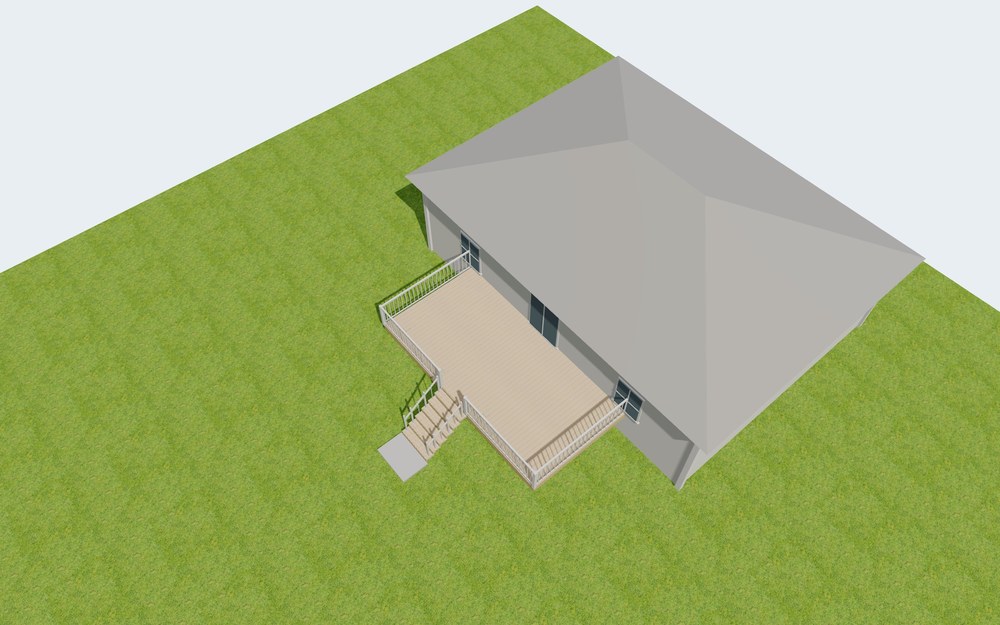 3D view of the 12x24 Deck Plans design