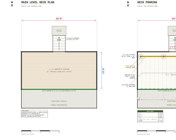 Planning set cover, 12x24 Deck Plans