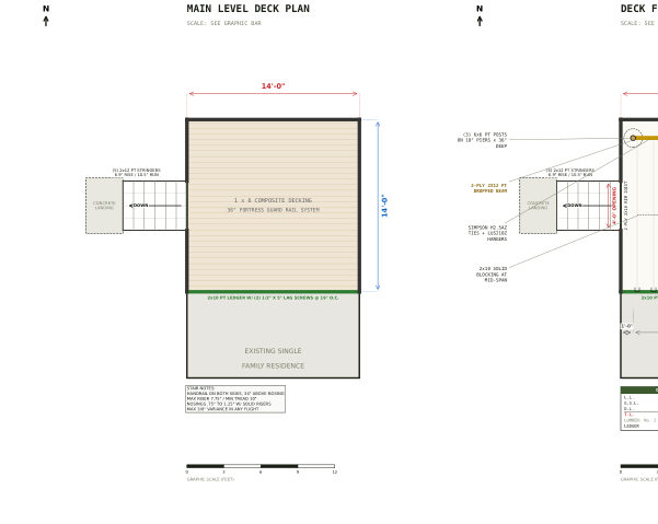 Planning set cover, 14x14 Deck Plans With Side Stairs