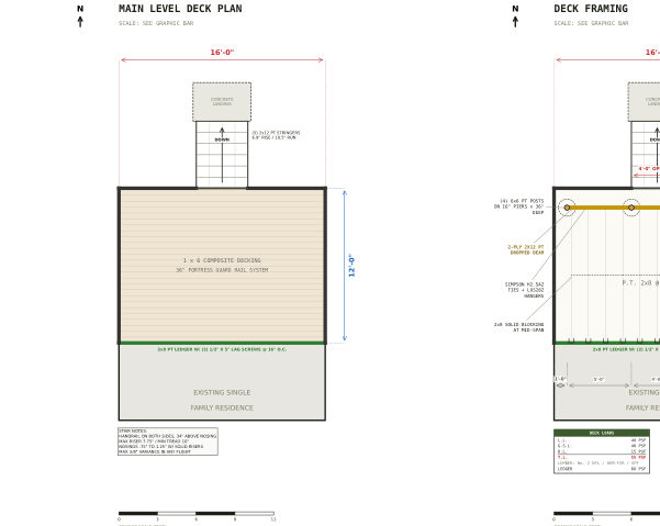 Planning set cover, 16x12 Deck Plans With Front Stairs