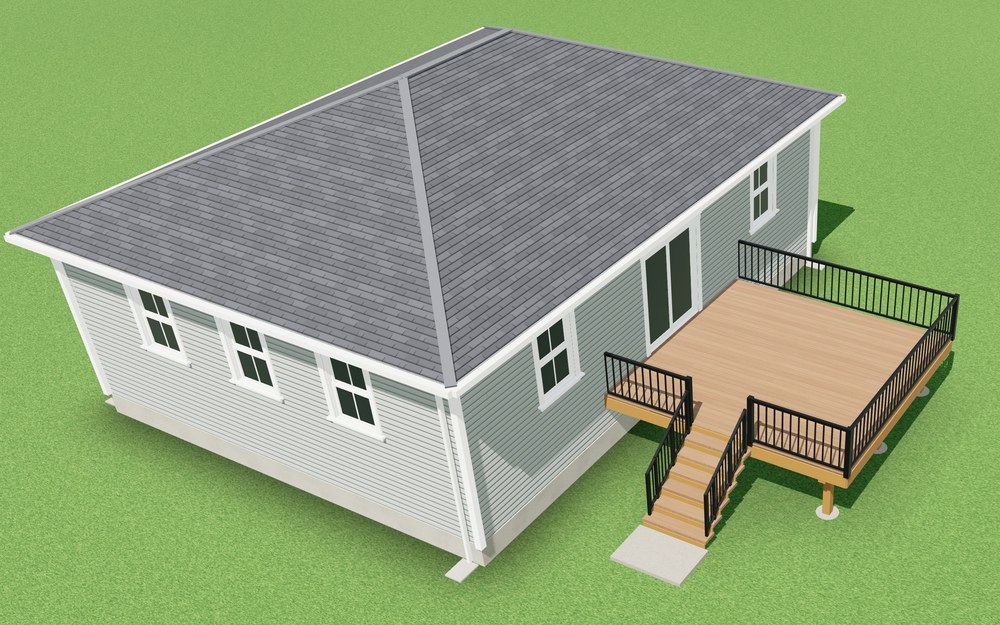 3D view of the 16x16 Deck Plans design
