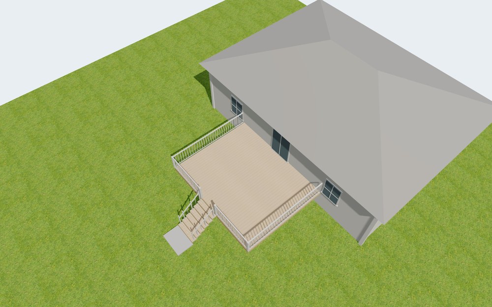 3D view of the 16x20 Deck Plans design