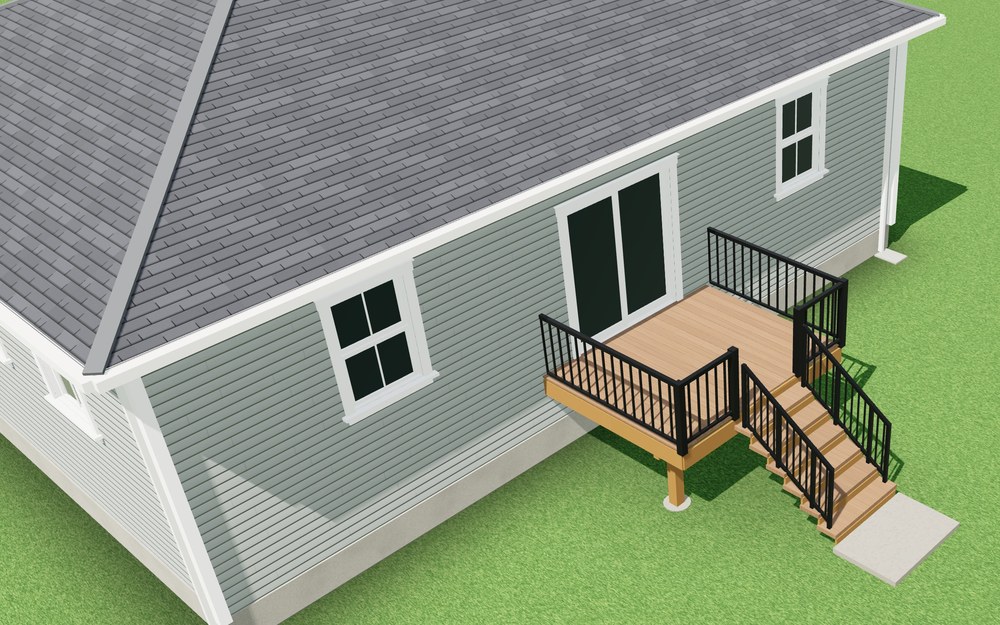 3D view of the 8x10 Deck Plans design